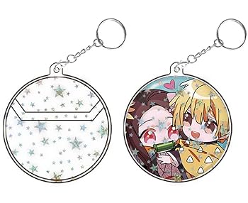 Amazon.co.jp: 缶バッジカバー キーホルダー付き ホログラム 10